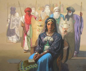 La reine Tin Hinan par l'Artiste Peintre Algerien Hocine Ziani.